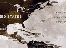 Load image into Gallery viewer, XLARGE 30"x 70" 5 Panels 30"x14" Canvas Print World Map - EK CHIC HOME