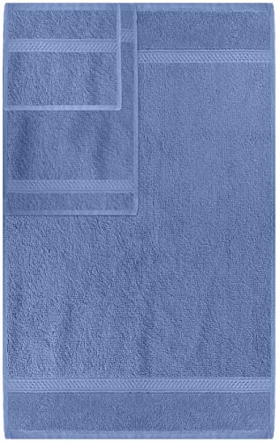 Premium 8 Piece Towel Set (Electric Blue); 2 Bath Towels, 2 Hand Towels and 4 Washcloths