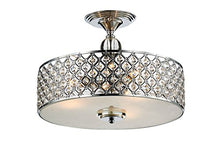 Load image into Gallery viewer, Modern Crystal Raindrop Chandelier Lighting Flush mount LED Ceiling Light Fixture Pendant H11" W15.4" - EK CHIC HOME