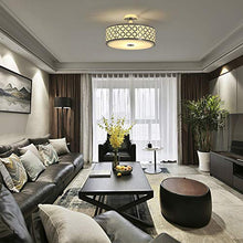 Load image into Gallery viewer, Luxurious Chrome Finish 2 Lights Glass Diffuser Ceiling Light (Diameter:15.74") - EK CHIC HOME