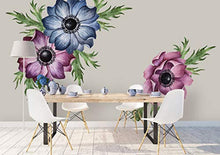 Load image into Gallery viewer, Anemone Floral Wall Decal Watercolor Wall Stickers Flowers Peel n Stick - EK CHIC HOME