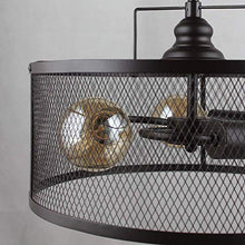 Load image into Gallery viewer, 16" Semi Flush Mount Drum Ceiling Light Fixture Oil Rubbed Bronze - EK CHIC HOME