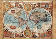 Load image into Gallery viewer, Antique Illustrated Map of The World - Two Sphere Projection - EK CHIC HOME