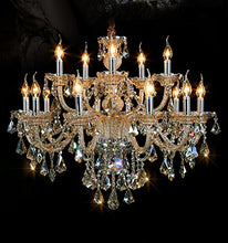 Load image into Gallery viewer, 15 Lights Crystals Chandelier  Color Cognac - EK CHIC HOME