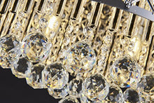 Load image into Gallery viewer, Flush Mount 4-Light Chrome Silver Crystal Chandelier - EK CHIC HOME