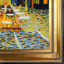 Load image into Gallery viewer, Cafe Terrace at Night by Vincent Van Gogh Hand Painted Oil on Canvas with Regency Gold Frame - EK CHIC HOME