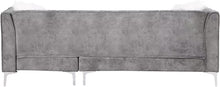 Load image into Gallery viewer, Grey Velvet Sectional Sofa with Right Chaise, Pillow Included - EK CHIC HOME