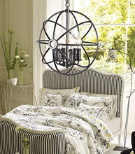 Load image into Gallery viewer, 6-Light Sphere Interlocking Rings Antique Black Finish - EK CHIC HOME