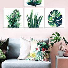 Load image into Gallery viewer, Leaf Home Wall Decorations Canvas Prints Boho  Set of 4 Piece 12" X 12" - EK CHIC HOME