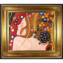 Load image into Gallery viewer, Sea Serpents Iv Metallic Embellished Artwork By Gustav Klimt with Regency Gold Frame - EK CHIC HOME