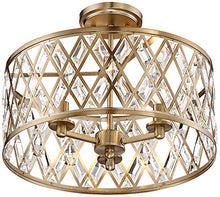 Load image into Gallery viewer, Tanz 16 1/2" Wide Satin Brass Ceiling Light - EK CHIC HOME