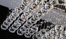 Load image into Gallery viewer, Contemporary Crystal Rectangular Chandelier  H14"xW36"xDepth24", 16 Daylight LED Bulbs - EK CHIC HOME