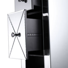 Load image into Gallery viewer, Set of 2 Mirrored Nightstand 2 Drawer Crystal Accent Silver Side Table - EK CHIC HOME