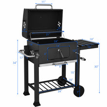 Load image into Gallery viewer, Charcoal Barbecue  Grill Outdoor W/Wheels Portable - EK CHIC HOME