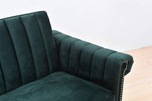 Load image into Gallery viewer, Convertible Velvet Upholstered Sofa, Sleeper, 85'' - EK CHIC HOME