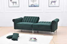 Load image into Gallery viewer, Convertible Velvet Upholstered Sofa, Sleeper, 85'' - EK CHIC HOME