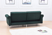 Load image into Gallery viewer, Convertible Velvet Upholstered Sofa, Sleeper, 85'' - EK CHIC HOME