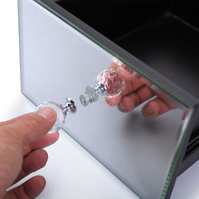 Load image into Gallery viewer, Set of 2 Mirrored Nightstand 3 Drawer Crystal Accent Silver Side Table - EK CHIC HOME