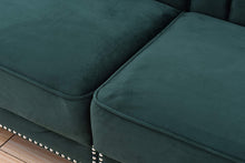 Load image into Gallery viewer, Convertible Velvet Upholstered Sofa, Sleeper, 85'' - EK CHIC HOME