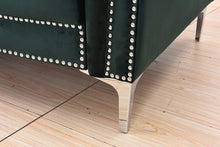 Load image into Gallery viewer, Convertible Velvet Upholstered Sofa, Sleeper, 85'' - EK CHIC HOME