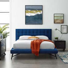 Load image into Gallery viewer, Biscuit Tufted Queen Upholstered Platform Bed - EK CHIC HOME