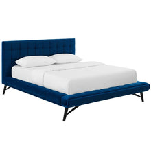 Load image into Gallery viewer, Biscuit Tufted Queen Upholstered Platform Bed - EK CHIC HOME