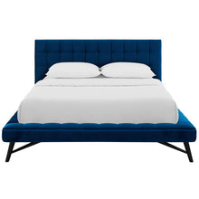Load image into Gallery viewer, Biscuit Tufted Queen Upholstered Platform Bed - EK CHIC HOME