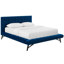 Load image into Gallery viewer, Biscuit Tufted Queen Upholstered Platform Bed - EK CHIC HOME