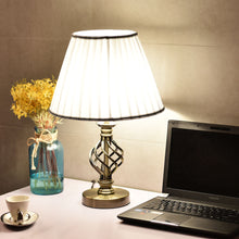Load image into Gallery viewer, Set of 2 13" Antique Brass Bedside Table Lamp w/ LED Bulb Office Bedroom Light - EK CHIC HOME