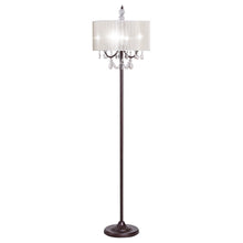 Load image into Gallery viewer, Elegant Sheer Shade Floor Lamp w/ Hanging Crystal LED Bulbs - EK CHIC HOME