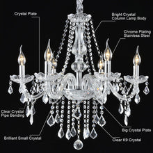 Load image into Gallery viewer, Elegant Crystal Chandelier Ceiling Light - EK CHIC HOME
