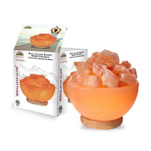 Load image into Gallery viewer, Himalayan Glow Ionic Pink Salt Hand Carved Crystal Bowl Lamp - EK CHIC HOME