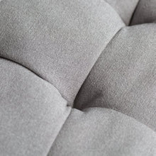 Load image into Gallery viewer, Round Tufted Ottoman - Grey - EK CHIC HOME