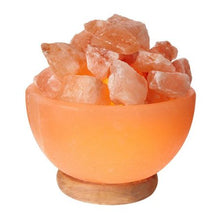 Load image into Gallery viewer, Himalayan Glow Ionic Pink Salt Hand Carved Crystal Bowl Lamp - EK CHIC HOME