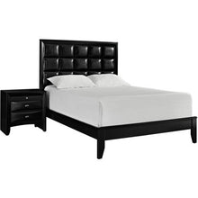 Load image into Gallery viewer, 2-Piece Queen Bed and Nightstand Set in Black - EK CHIC HOME