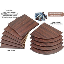 Load image into Gallery viewer, 5 Tier Wall Mount Corner Shelves Walnut Finish - EK CHIC HOME
