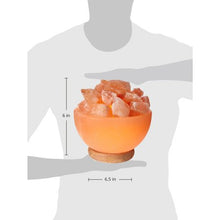 Load image into Gallery viewer, Himalayan Glow Ionic Pink Salt Hand Carved Crystal Bowl Lamp - EK CHIC HOME