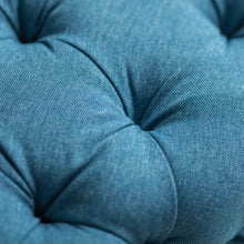 Load image into Gallery viewer, Round Tufted Ottoman - Teal - EK CHIC HOME