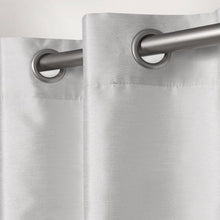 Load image into Gallery viewer, 2 Pack Chateau Striped Faux Silk Grommet Top Curtain Panels - EK CHIC HOME