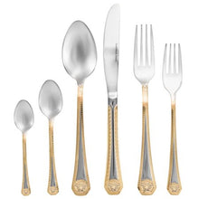 Load image into Gallery viewer, Italian Collection 'Greek Key' 75-Pc Premium Silverware Flatware Serving Set - EK CHIC HOME