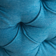 Load image into Gallery viewer, Round Tufted Ottoman - Teal - EK CHIC HOME