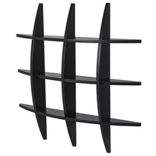 Load image into Gallery viewer, Cross Wood Wall Shelf Black Finish - EK CHIC HOME
