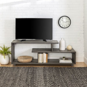 60" Solid Wood TV Stand - Amber - EK CHIC HOME