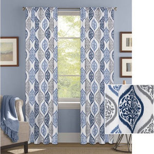 Damask Ogee Curtain Panel - EK CHIC HOME