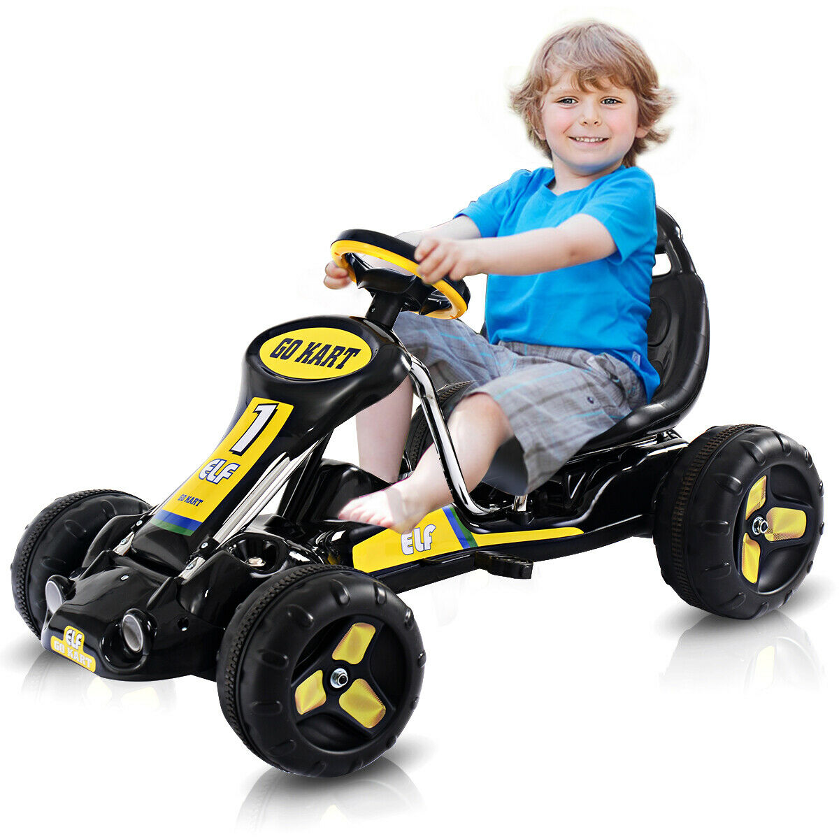 4 Wheel Racers Kids Ride On Car Pedal Powered Car 4 Wheel Racer Toy
