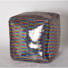 Load image into Gallery viewer, Reversible Sequin Pouf- Gold - EK CHIC HOME