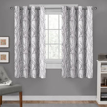 Load image into Gallery viewer, 2 Pack Branches Linen Blend Grommet Top Curtain Panels - EK CHIC HOME