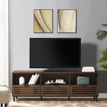 Load image into Gallery viewer, 70&quot; Jackson Slat Door Media Storage Console TV Stand  - Slate Grey - EK CHIC HOME