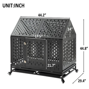 Heavy Duty 45'' Roof Dog Crate Cage Kennel - EK CHIC HOME