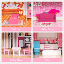 Load image into Gallery viewer, Dreamy Wooden Dollhouse, Gift for kids - EK CHIC HOME